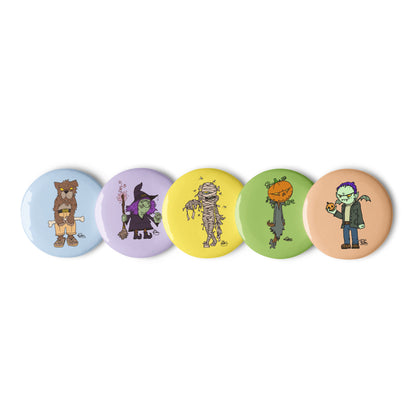 No. 3 - Monsturs - Set of 5 buttons