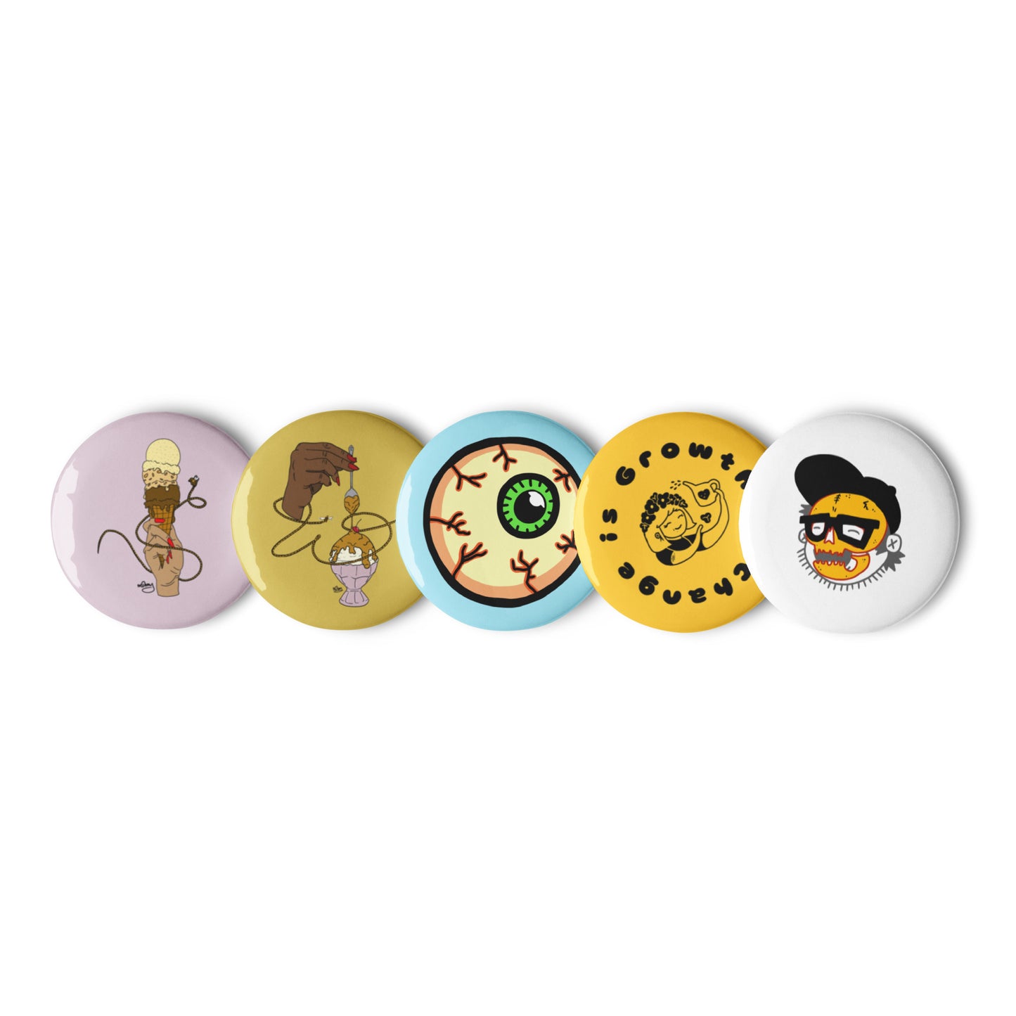 No. 5 - Set of 5 buttons