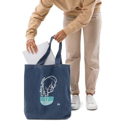 RiceWater2 - denim tote