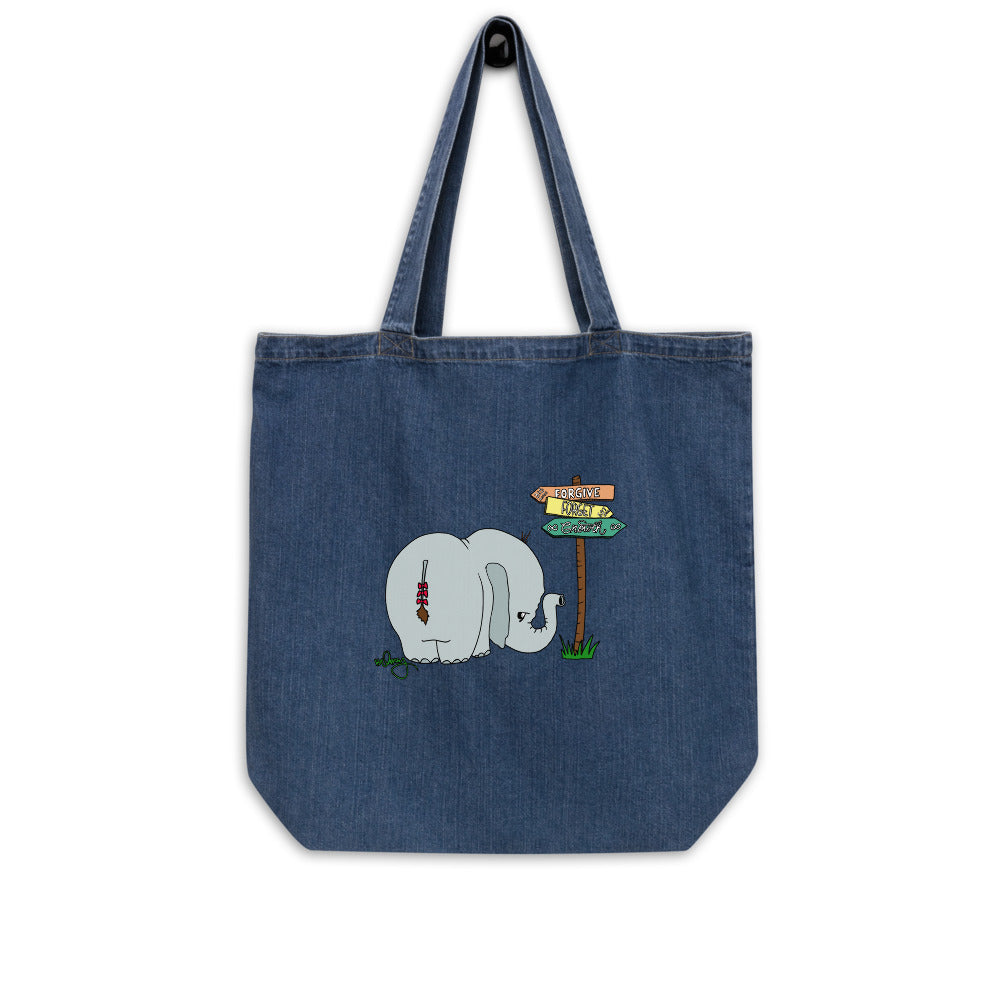 Elephant - Denim Tote